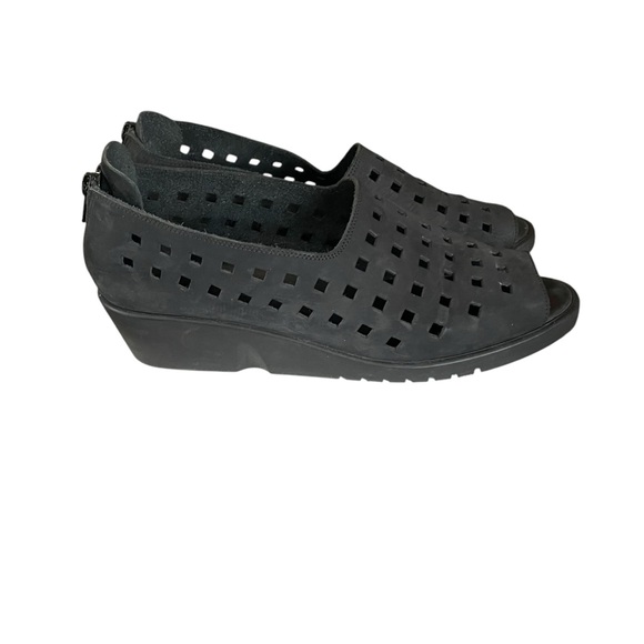 Zante Made in Italy Black Women's Zipper Peep Toe Sneakers Shoes EU 41/ US 9.5 - Picture 7 of 12